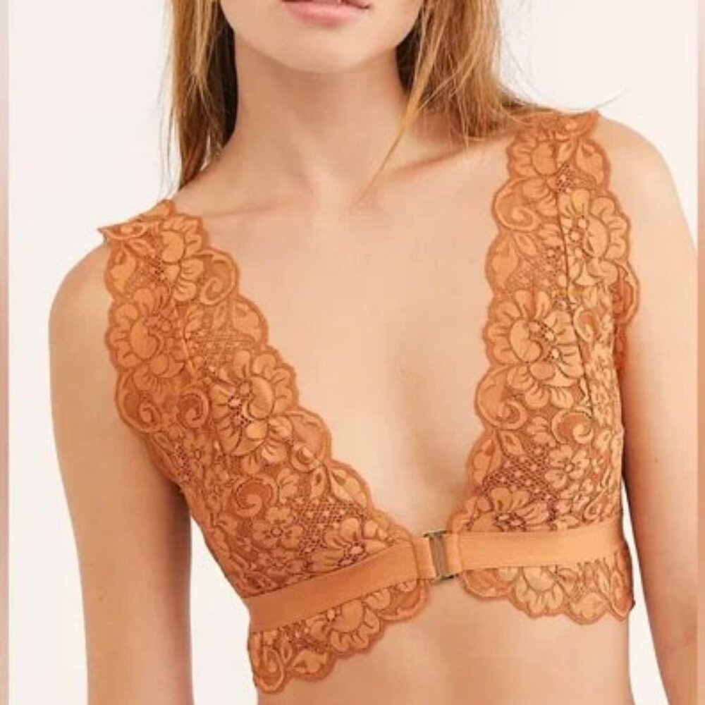 S NWT $58 We Are HAH Got Ur Back Lace Bra Brown Sugar 34B 34C Your Back - Picture 2 of 7